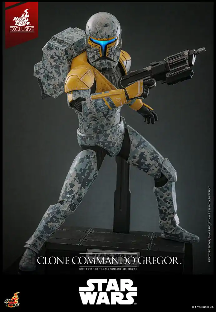Star Wars: The Clone Wars figurina de actiune 1/6 Clone Commando Gregor Hot Toys Exclusive 30 cm poza produsului