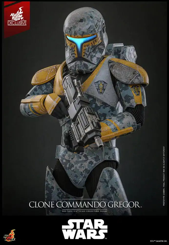 Star Wars: The Clone Wars figurina de actiune 1/6 Clone Commando Gregor Hot Toys Exclusive 30 cm poza produsului
