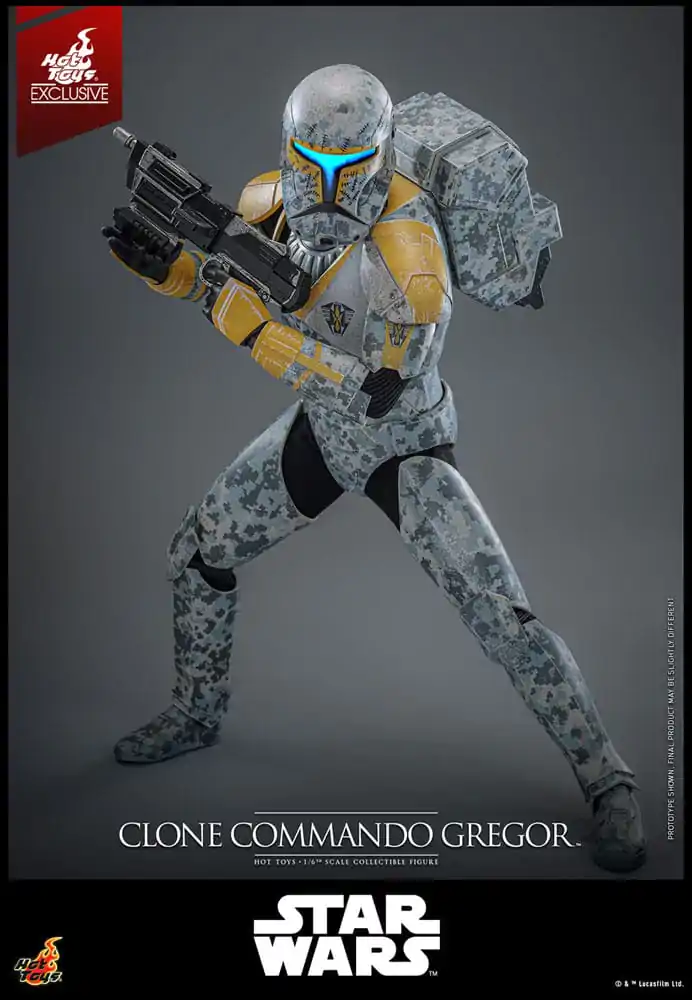 Star Wars: The Clone Wars figurina de actiune 1/6 Clone Commando Gregor Hot Toys Exclusive 30 cm poza produsului