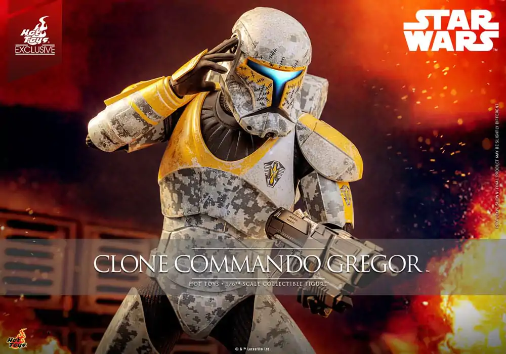 Star Wars: The Clone Wars figurina de actiune 1/6 Clone Commando Gregor Hot Toys Exclusive 30 cm poza produsului