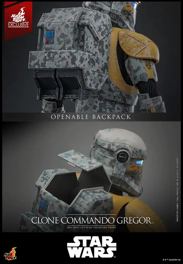 Star Wars: The Clone Wars figurina de actiune 1/6 Clone Commando Gregor Hot Toys Exclusive 30 cm poza produsului