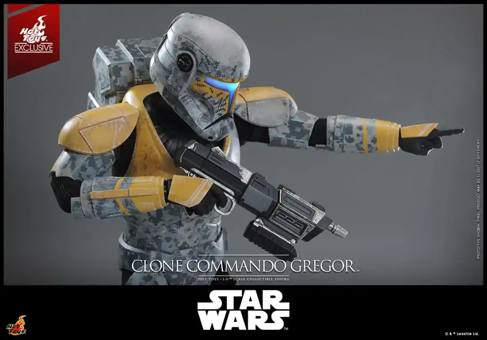 Star Wars: The Clone Wars figurina de actiune 1/6 Clone Commando Gregor Hot Toys Exclusive 30 cm poza produsului