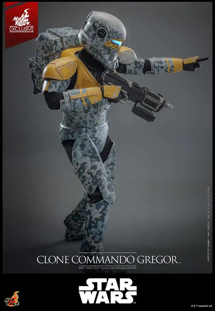 Star Wars: The Clone Wars figurina de actiune 1/6 Clone Commando Gregor Hot Toys Exclusive 30 cm poza produsului