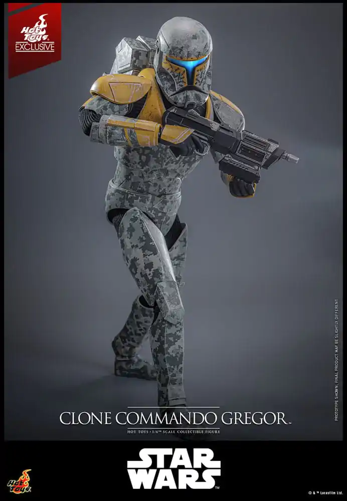 Star Wars: The Clone Wars figurina de actiune 1/6 Clone Commando Gregor Hot Toys Exclusive 30 cm poza produsului