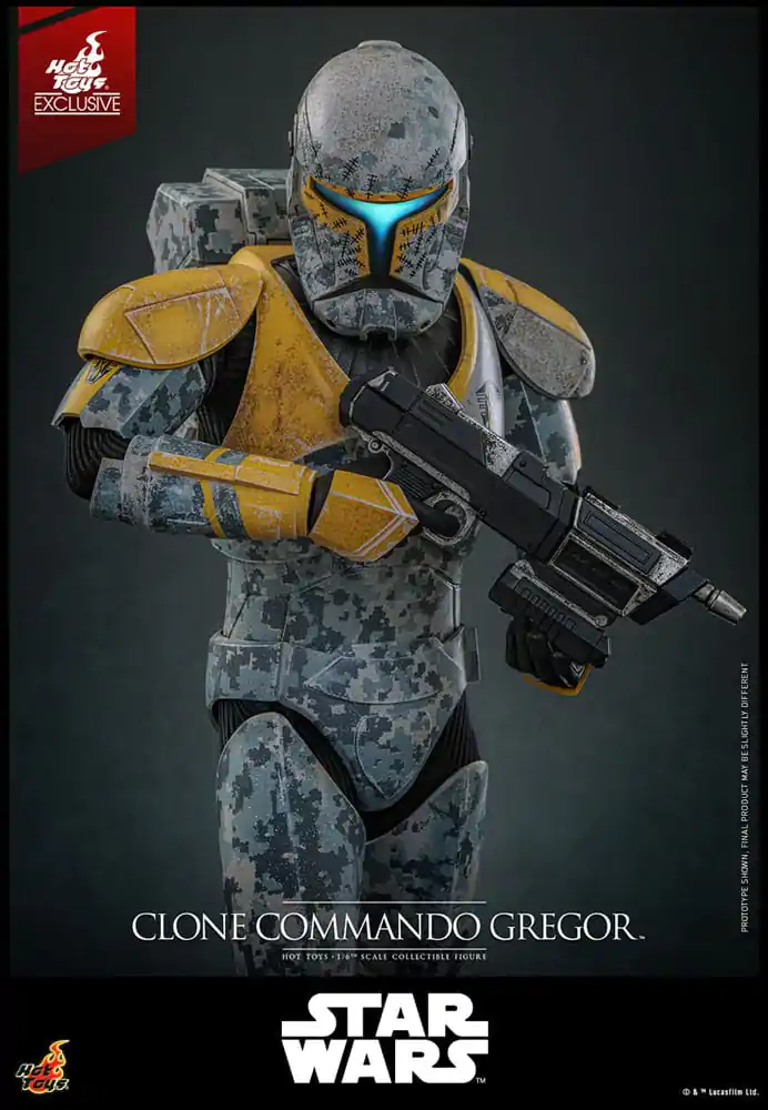 Star Wars: The Clone Wars figurina de actiune 1/6 Clone Commando Gregor Hot Toys Exclusive 30 cm poza produsului