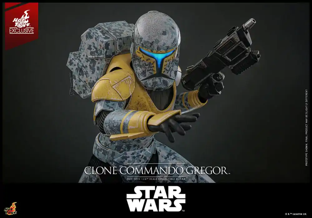 Star Wars: The Clone Wars figurina de actiune 1/6 Clone Commando Gregor Hot Toys Exclusive 30 cm poza produsului
