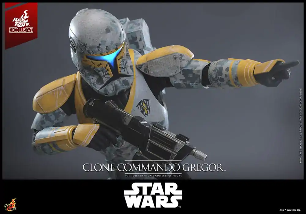 Star Wars: The Clone Wars figurina de actiune 1/6 Clone Commando Gregor Hot Toys Exclusive 30 cm poza produsului