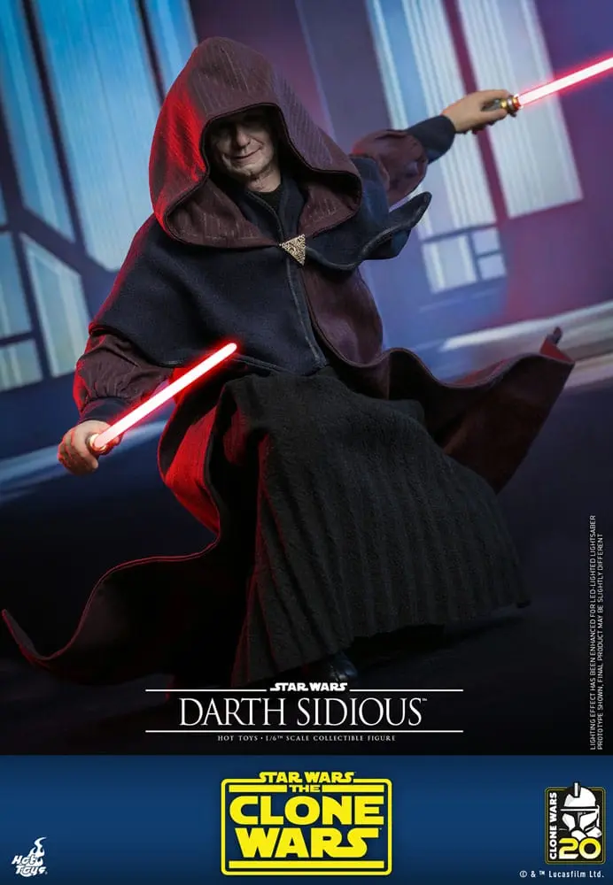 Star Wars: The Clone Wars Figurina de acțiune 1/6 Darth Sidious 29 cm poza produsului