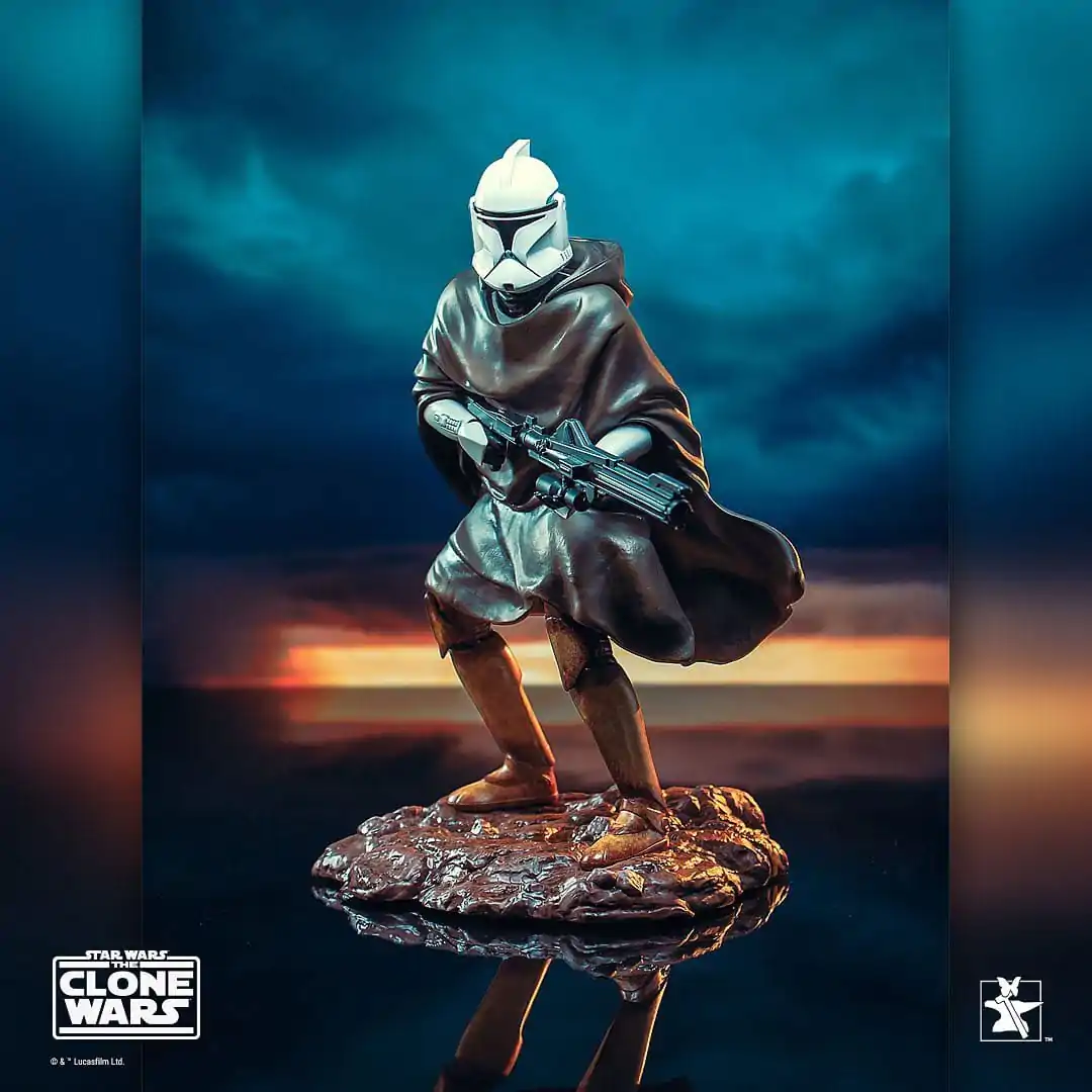 Star Wars: The Clone Wars Statuie 1/7 Hawkbat Battalion Clone Trooper 2019 Premier Guild Membership Gift 25 cm poza produsului