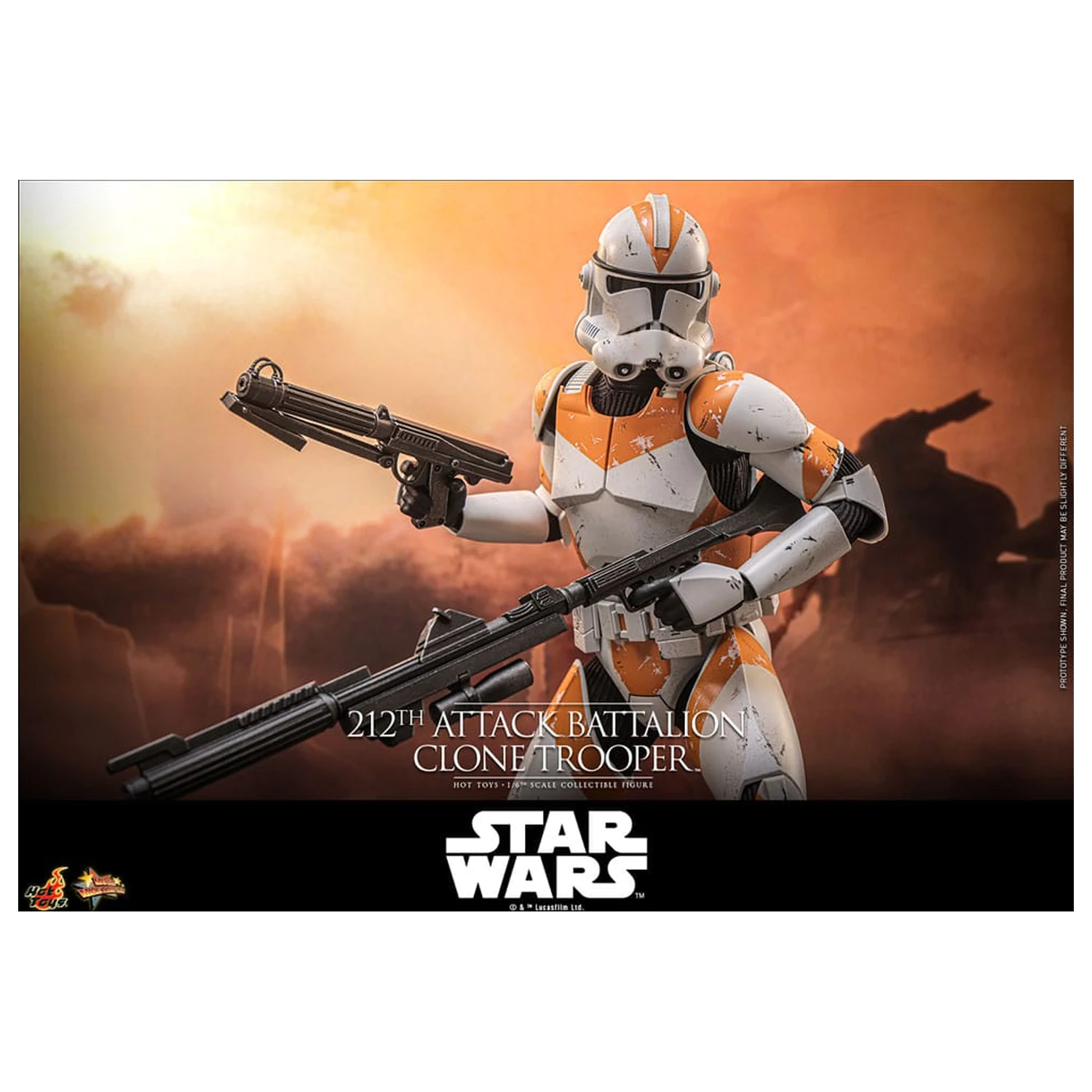 Star Wars: The Clone Wars figurina de acțiune 1/6 212th Attack Battalion Clone Trooper Versiune Deluxe 30 cm poza produsului