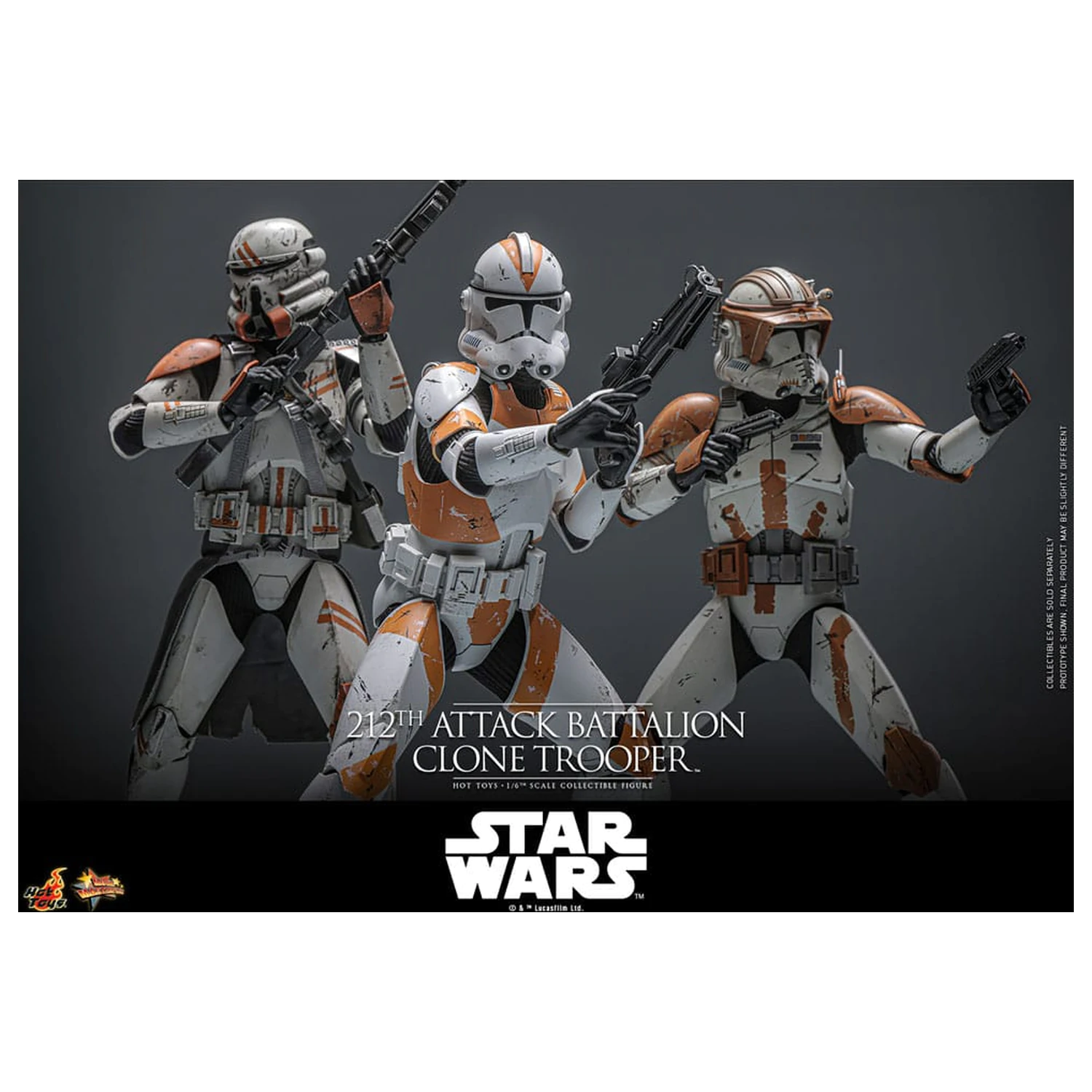 Star Wars: The Clone Wars figurina de acțiune 1/6 212th Attack Battalion Clone Trooper Versiune Deluxe 30 cm poza produsului