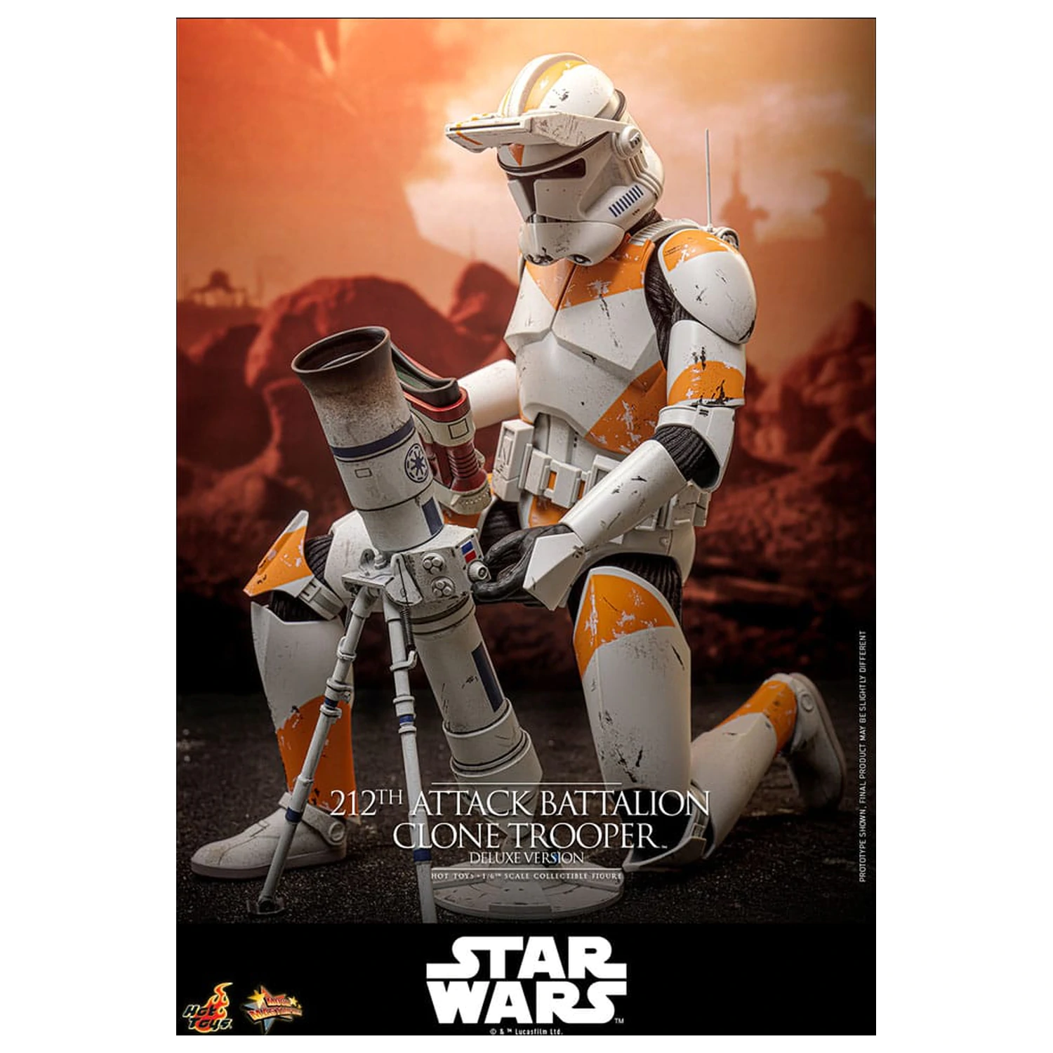 Star Wars: The Clone Wars figurina de acțiune 1/6 212th Attack Battalion Clone Trooper Versiune Deluxe 30 cm poza produsului