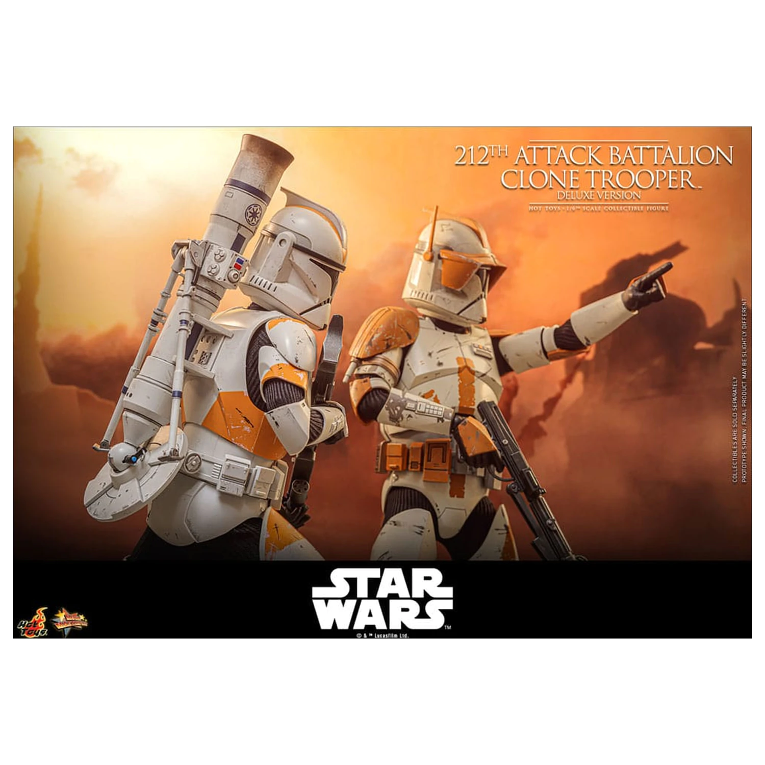 Star Wars: The Clone Wars figurina de acțiune 1/6 212th Attack Battalion Clone Trooper Versiune Deluxe 30 cm poza produsului