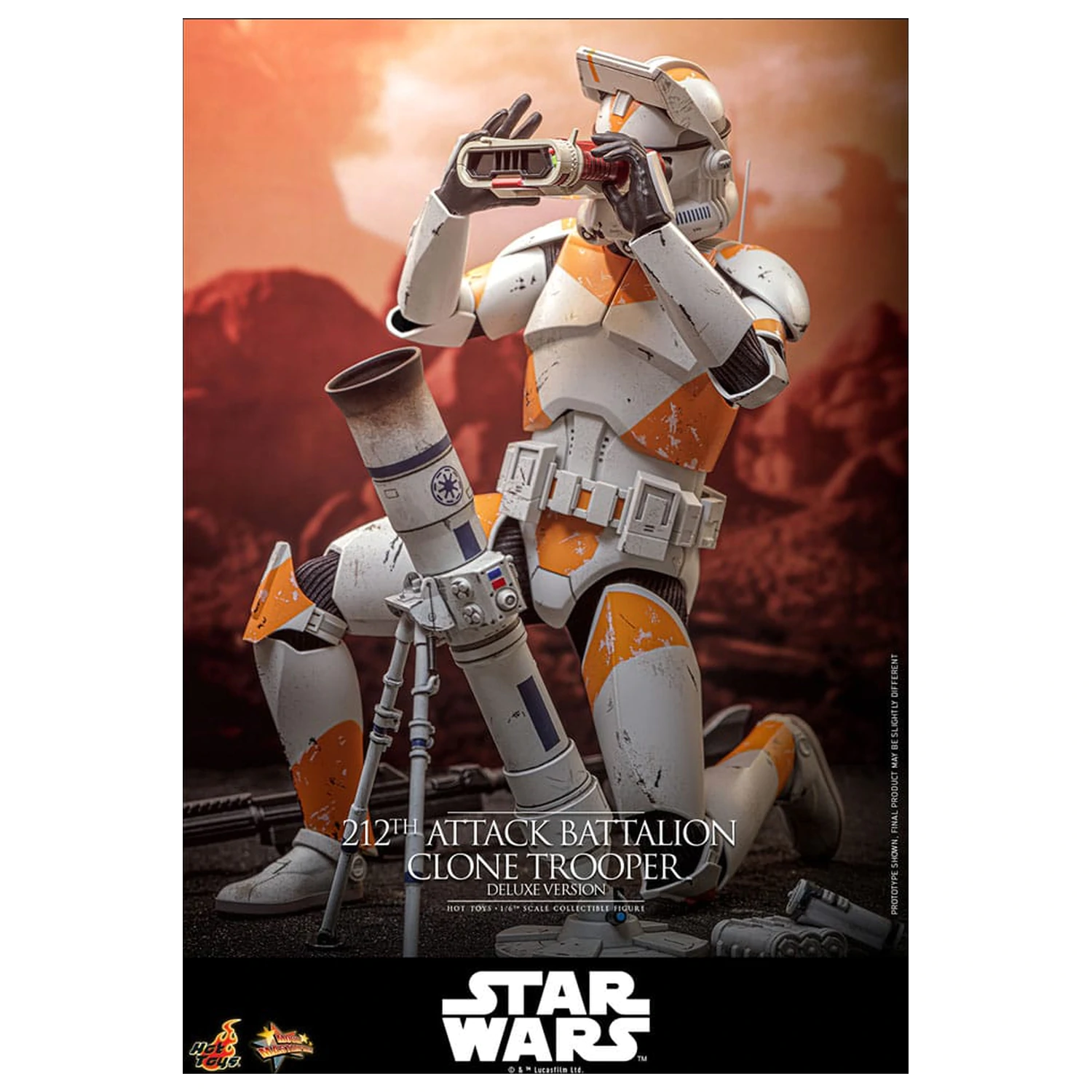 Star Wars: The Clone Wars figurina de acțiune 1/6 212th Attack Battalion Clone Trooper Versiune Deluxe 30 cm poza produsului