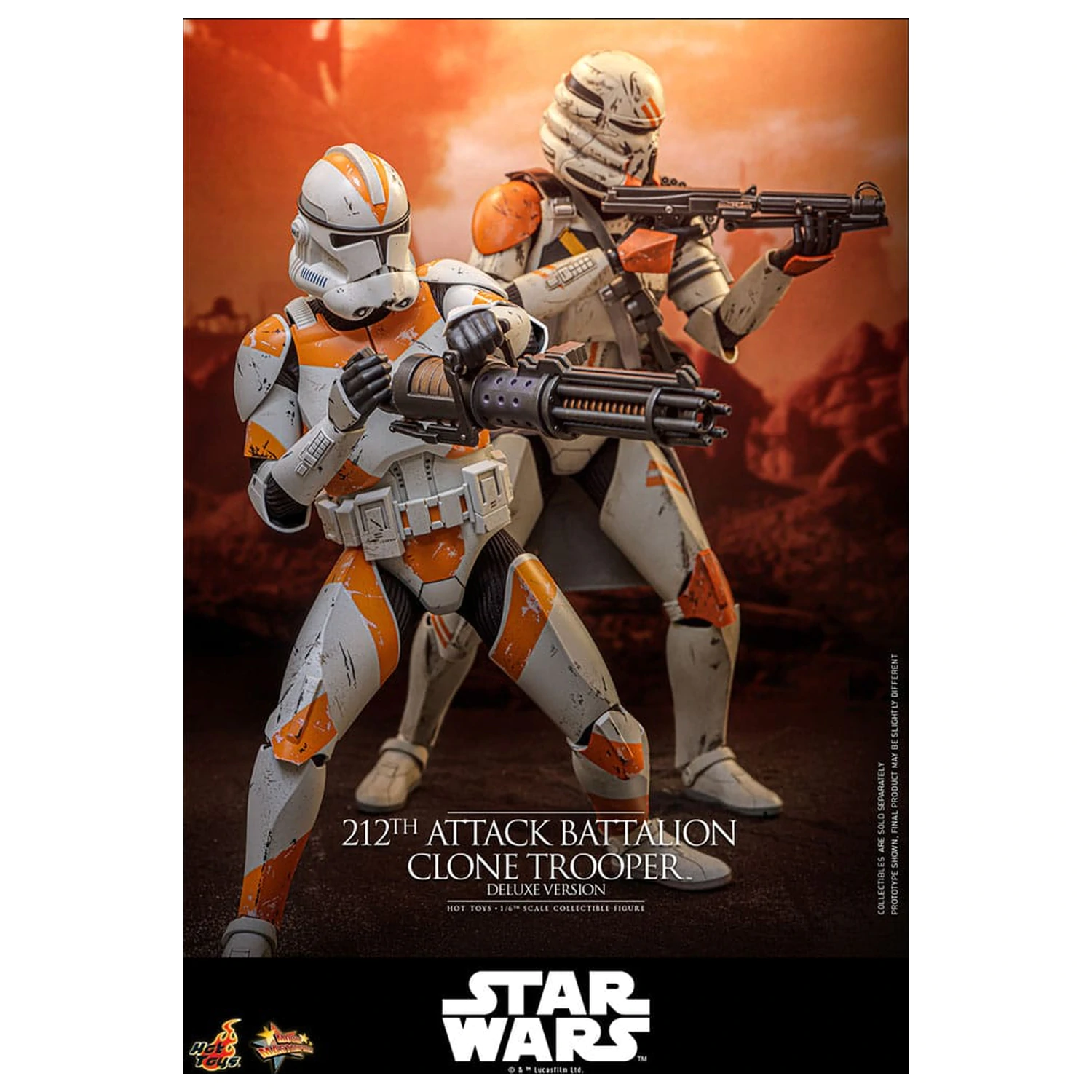 Star Wars: The Clone Wars figurina de acțiune 1/6 212th Attack Battalion Clone Trooper Versiune Deluxe 30 cm poza produsului
