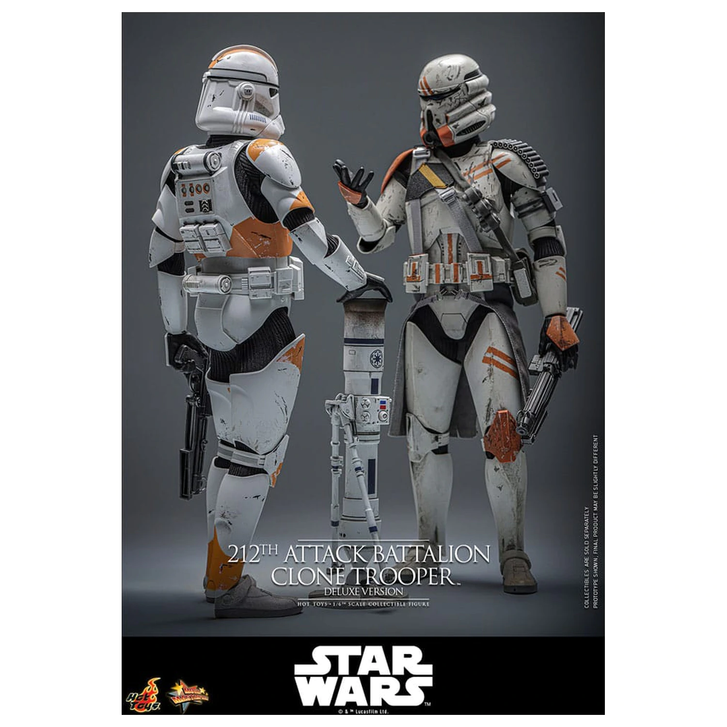 Star Wars: The Clone Wars figurina de acțiune 1/6 212th Attack Battalion Clone Trooper Versiune Deluxe 30 cm poza produsului