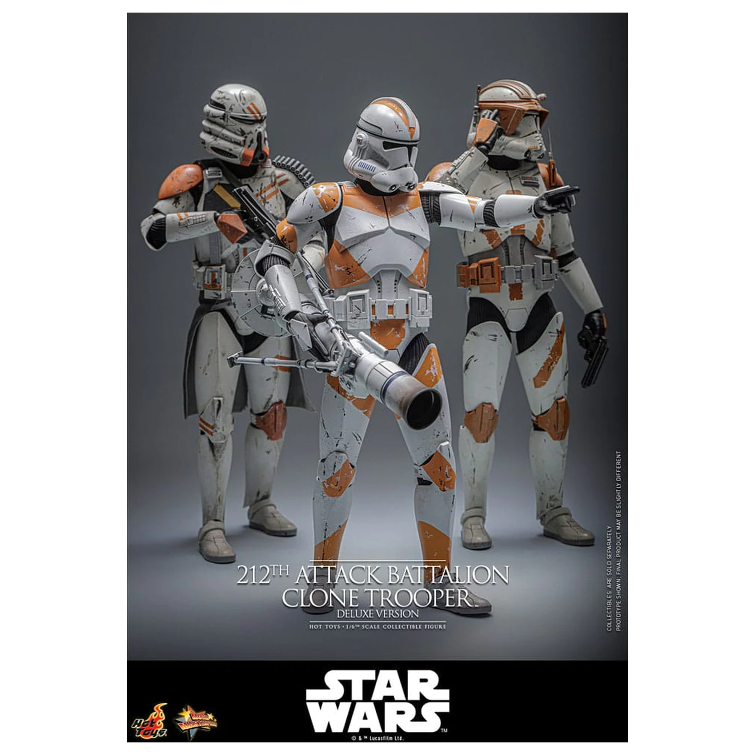 Star Wars: The Clone Wars figurina de acțiune 1/6 212th Attack Battalion Clone Trooper Versiune Deluxe 30 cm poza produsului