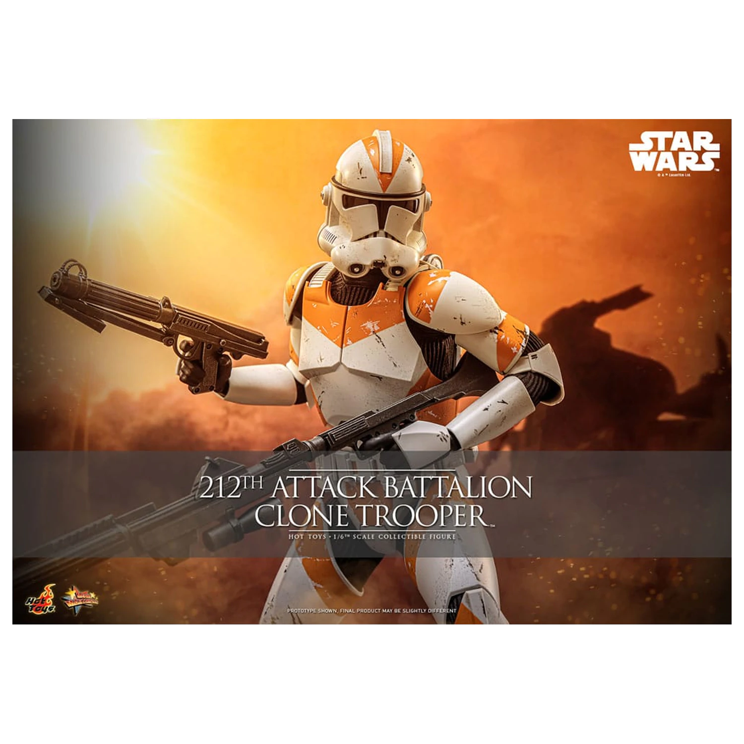 Star Wars: The Clone Wars figurina de acțiune 1/6 212th Attack Battalion Clone Trooper Versiune Deluxe 30 cm poza produsului
