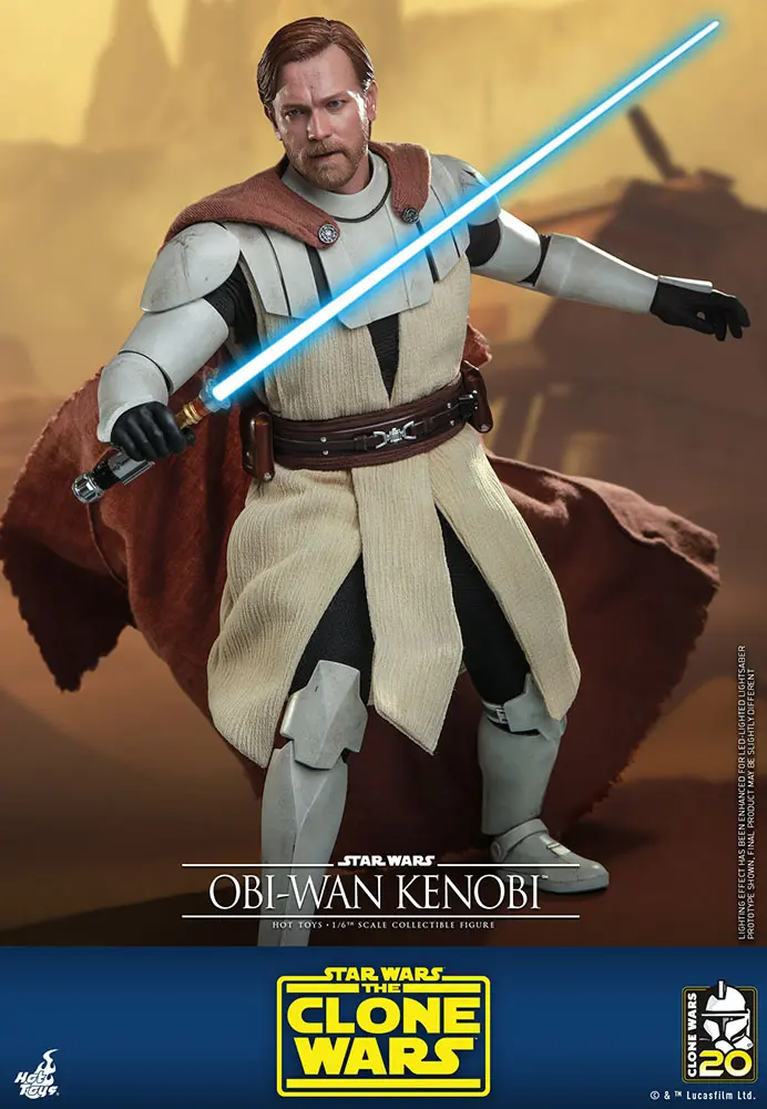 Star Wars The Clone Wars Figurina de Acțiune 1/6 Obi-Wan Kenobi 30 cm poza produsului