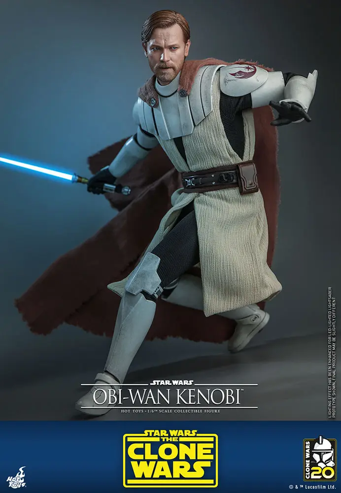 Star Wars The Clone Wars Figurina de Acțiune 1/6 Obi-Wan Kenobi 30 cm poza produsului