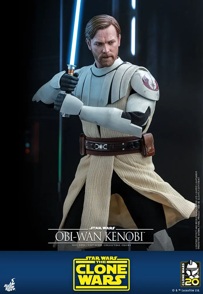 Star Wars The Clone Wars Figurina de Acțiune 1/6 Obi-Wan Kenobi 30 cm poza produsului