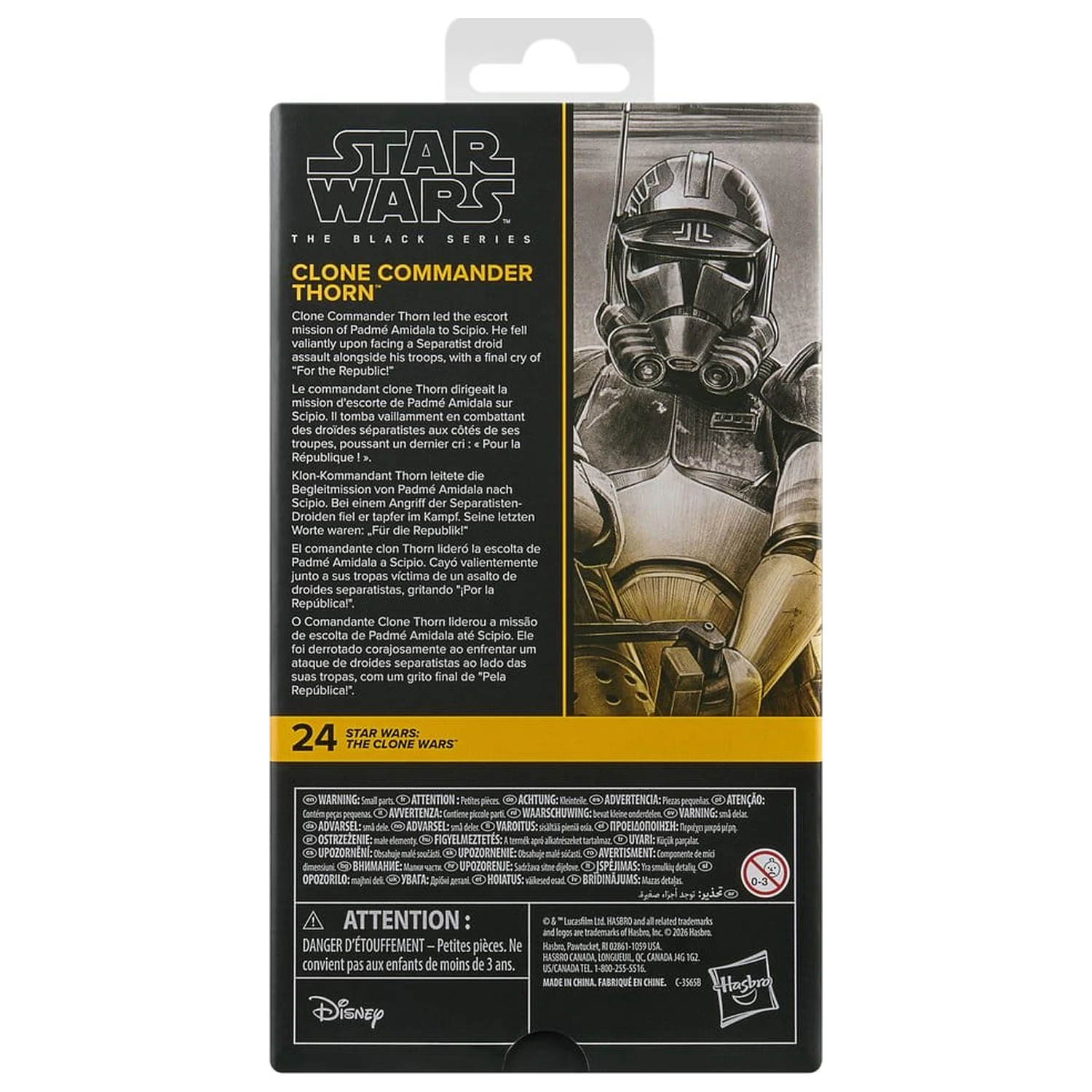 Star Wars: The Clone Wars Black Series Figurina de actiune Clone Commander Thorn 15 cm poza produsului