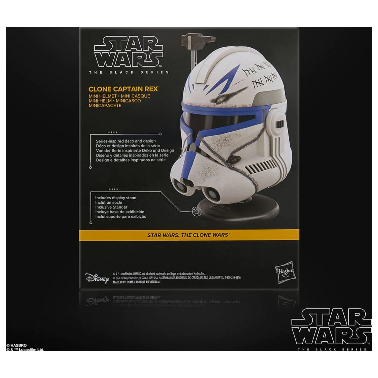Star Wars: The Clone Wars Black Series Mini Cască Clone Captain Rex 15 cm poza produsului
