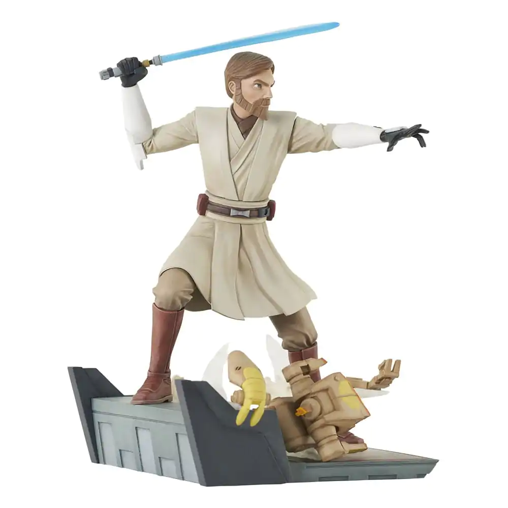 Star Wars: The Clone Wars Statuie PVC Deluxe Gallery General Obi-Wan Kenobi 23 cm poza produsului