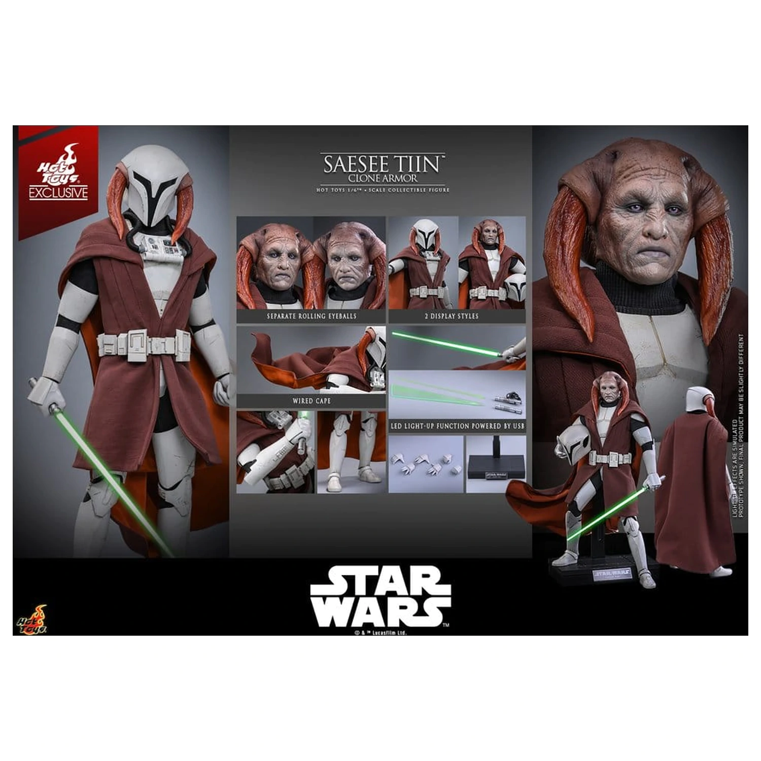 Star Wars: The Clone Wars Television Masterpiece Figurină de acțiune 1/6 Saesee Tiin (Clone Armor) 32 cm poza produsului
