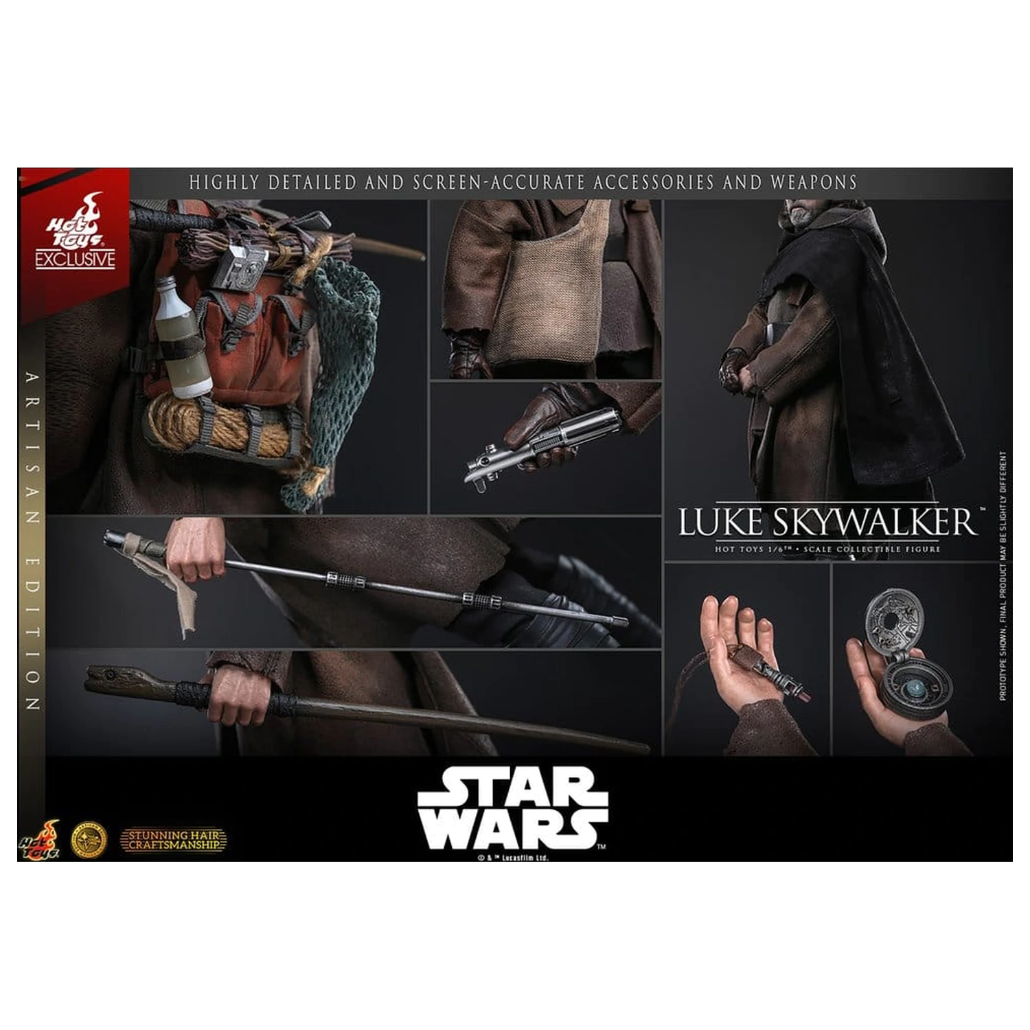 Star Wars: The Last Jedi Movie Masterpiece figurina de actiune 1/6 Luke Skywalker (Artisan Edition) 29 cm poza produsului