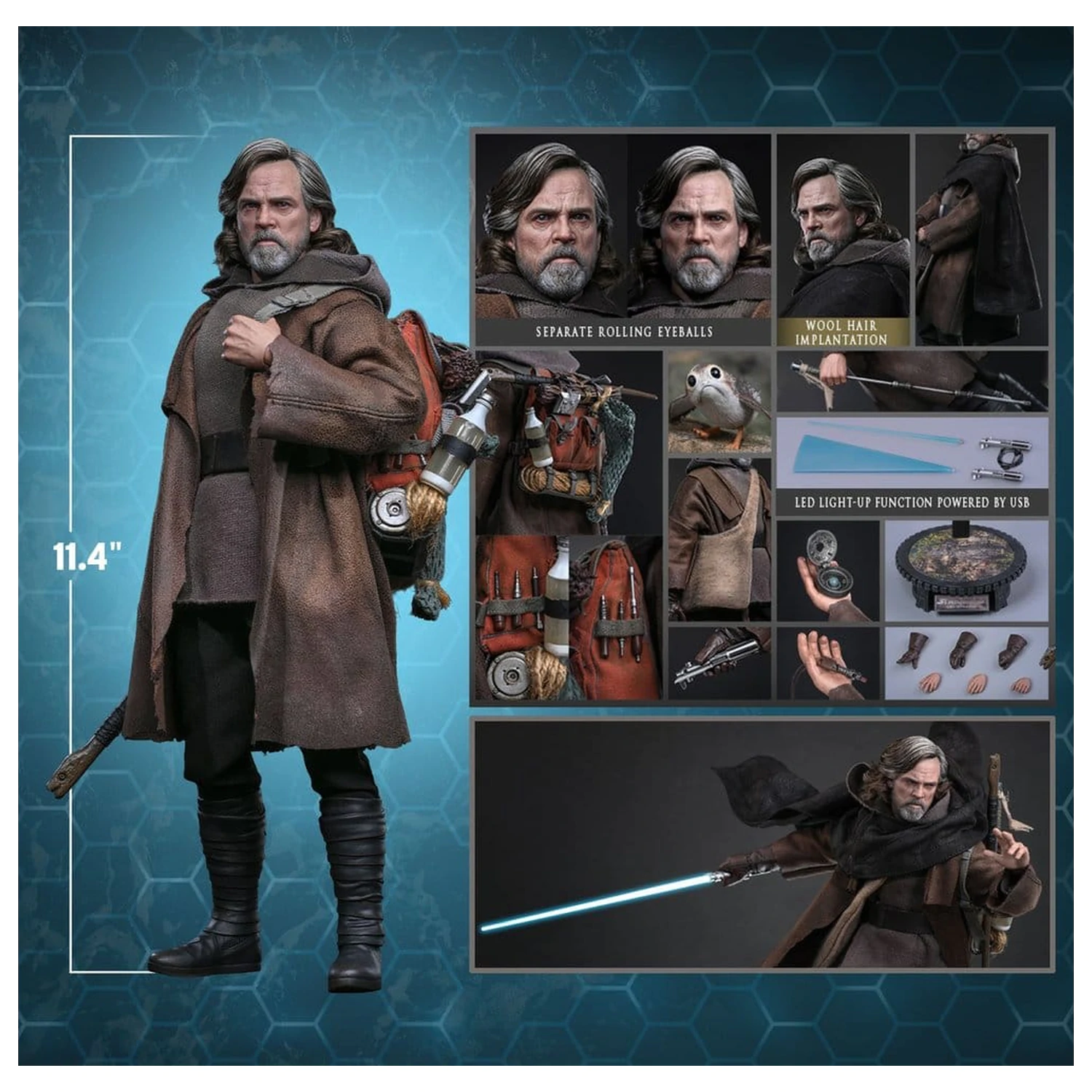 Star Wars: The Last Jedi Movie Masterpiece figurina de actiune 1/6 Luke Skywalker (Artisan Edition) 29 cm poza produsului