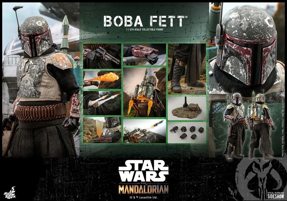 Star Wars The Mandalorian Figurina de Acțiune 1/6 Boba Fett 30 cm poza produsului