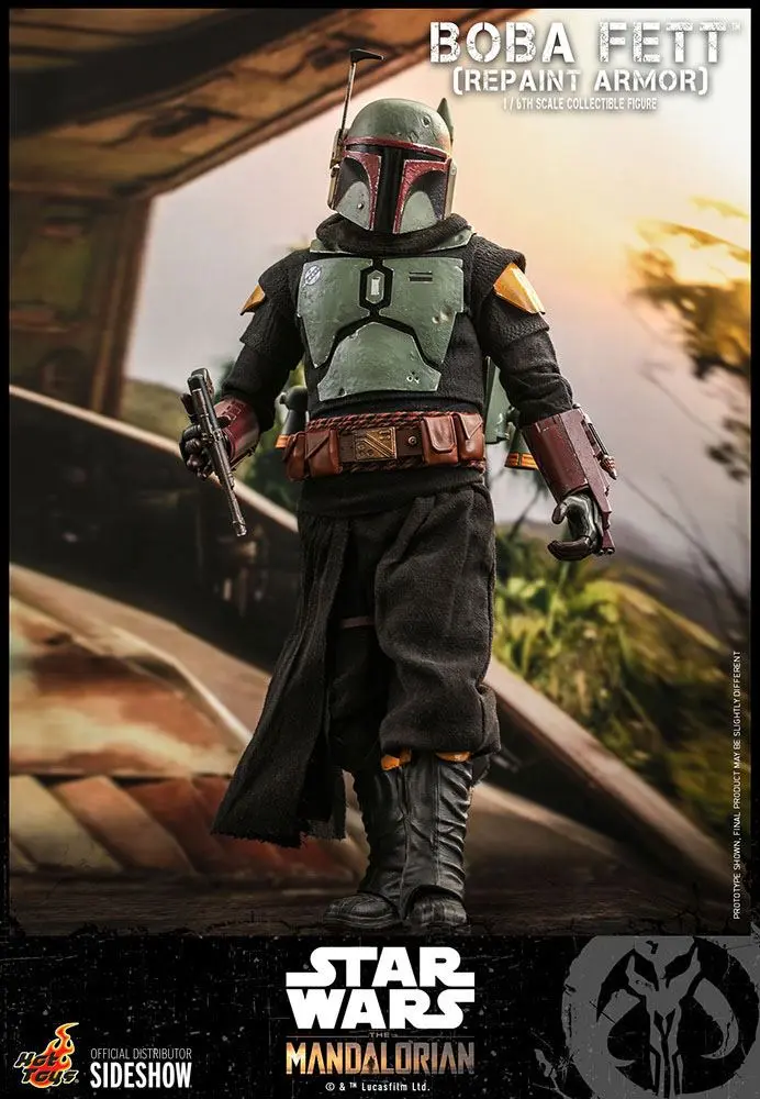 Star Wars The Mandalorian Figurina de acțiune 1/6 Boba Fett (Repaint Armor) 30 cm poza produsului