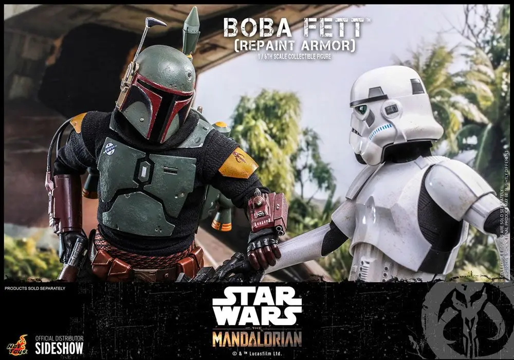 Star Wars The Mandalorian Figurina de acțiune 1/6 Boba Fett (Repaint Armor) 30 cm poza produsului