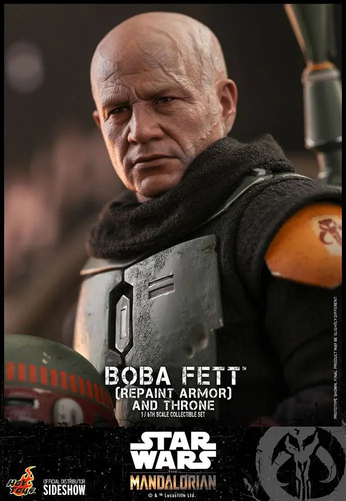 Star Wars The Mandalorian Figurina de acțiune 1/6 Boba Fett (Repaint Armor) și Tron 30 cm poza produsului