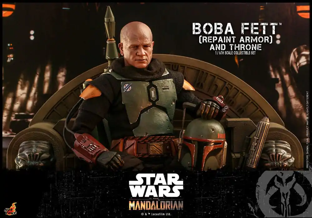 Star Wars: The Mandalorian Figurina de Acțiune 1/6 Boba Fett Repaint Armor and Throne Special Edition 30 cm poza produsului