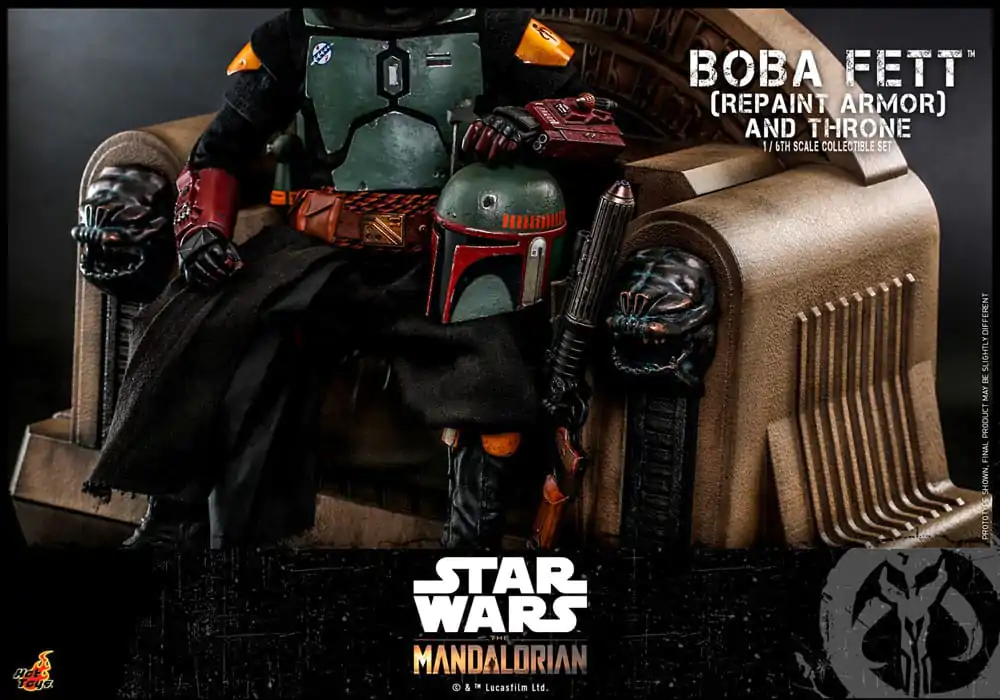 Star Wars: The Mandalorian Figurina de Acțiune 1/6 Boba Fett Repaint Armor and Throne Special Edition 30 cm poza produsului