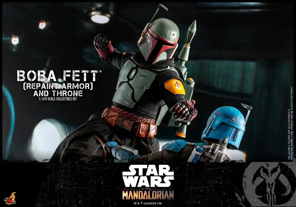 Star Wars: The Mandalorian Figurina de Acțiune 1/6 Boba Fett Repaint Armor and Throne Special Edition 30 cm poza produsului
