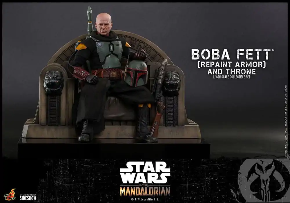 Star Wars: The Mandalorian Figurina de Acțiune 1/6 Boba Fett Repaint Armor and Throne Special Edition 30 cm poza produsului