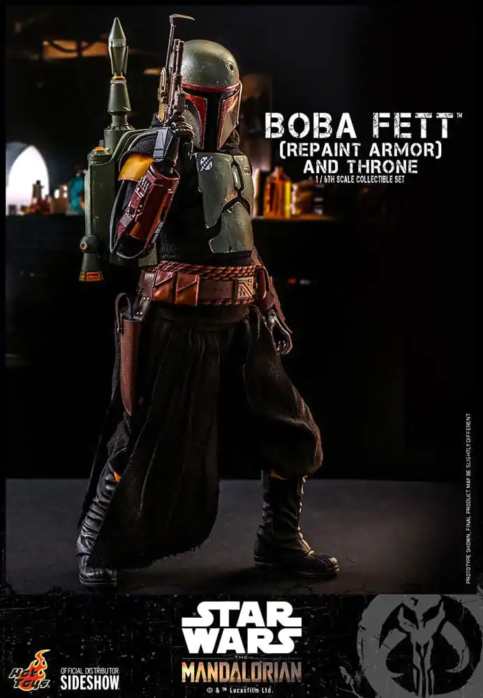 Star Wars: The Mandalorian Figurina de Acțiune 1/6 Boba Fett Repaint Armor and Throne Special Edition 30 cm poza produsului