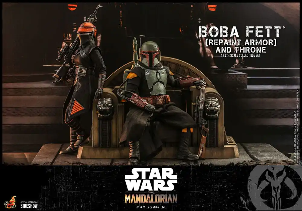 Star Wars: The Mandalorian Figurina de Acțiune 1/6 Boba Fett Repaint Armor and Throne Special Edition 30 cm poza produsului