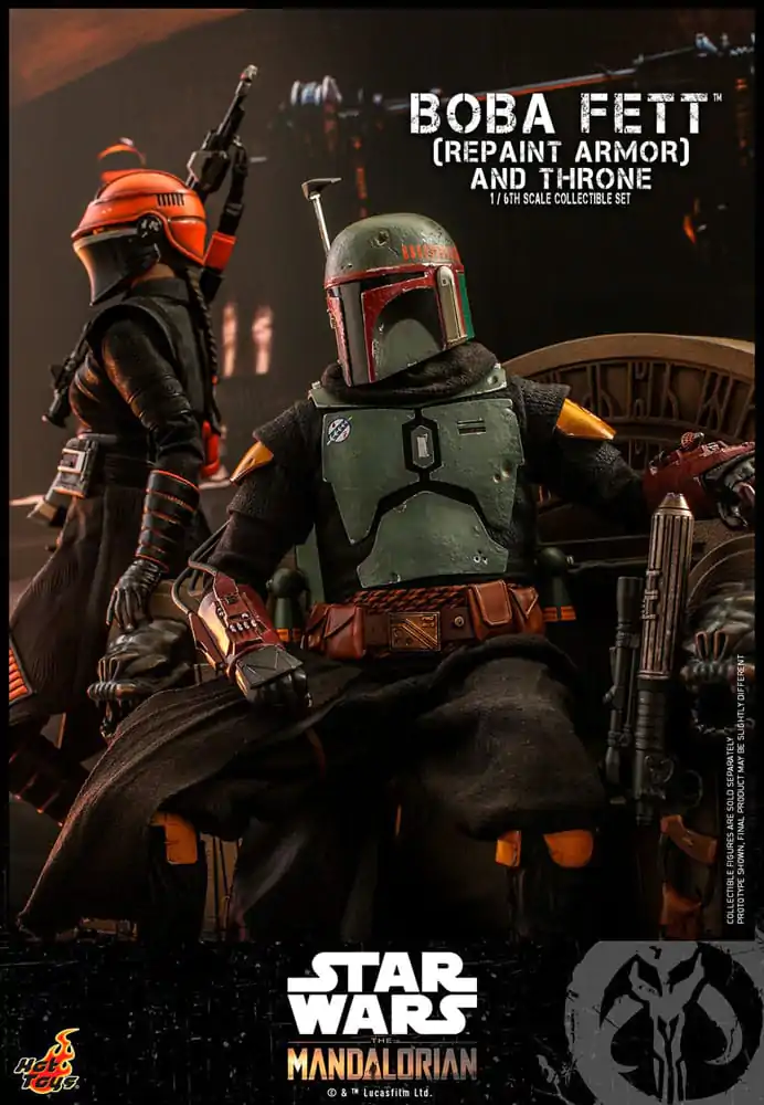 Star Wars: The Mandalorian Figurina de Acțiune 1/6 Boba Fett Repaint Armor and Throne Special Edition 30 cm poza produsului
