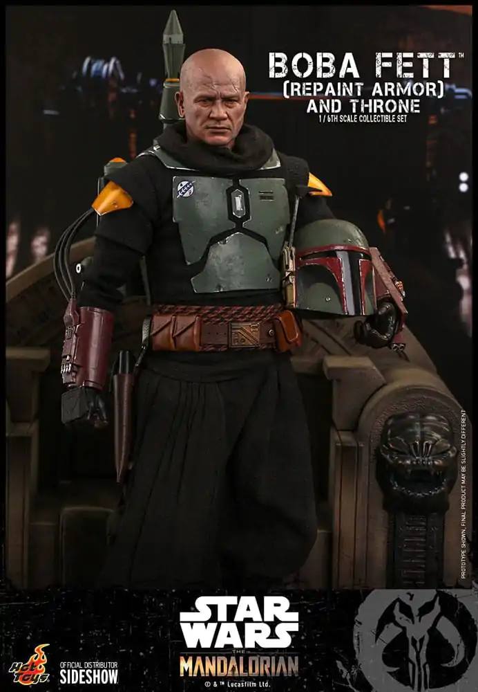 Star Wars: The Mandalorian Figurina de Acțiune 1/6 Boba Fett Repaint Armor and Throne Special Edition 30 cm poza produsului