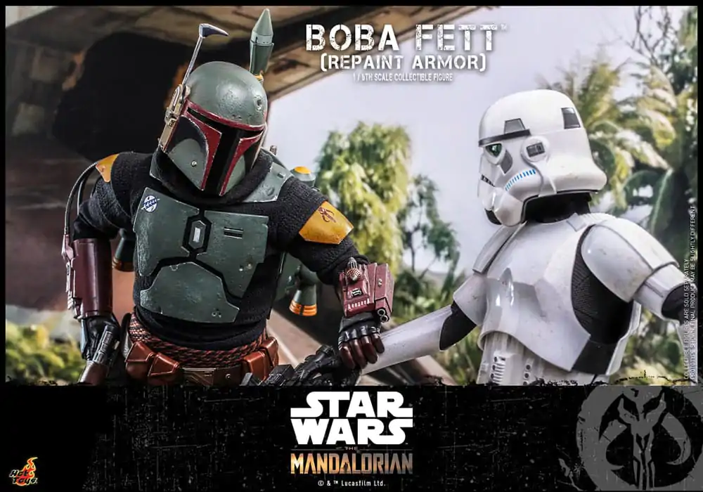 Star Wars: The Mandalorian Figurina de acțiune 1/6 Boba Fett Repaint Armor Special Edition 30 cm poza produsului