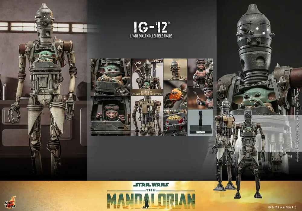 Star Wars: The Mandalorian Figurina de Acțiune 1/6 IG-12 36 cm poza produsului