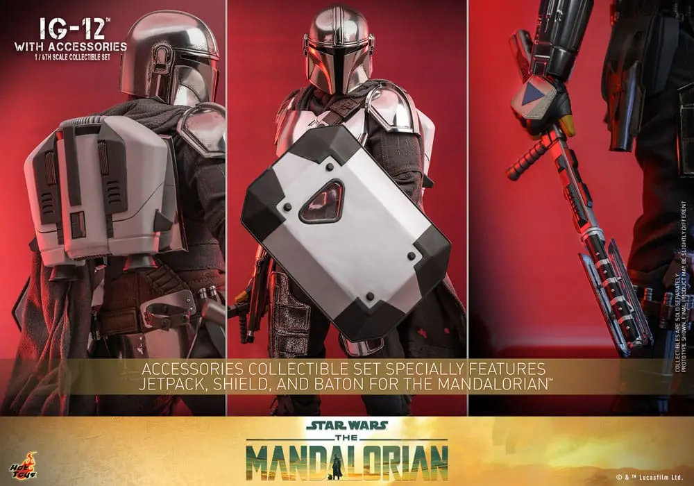 Star Wars: The Mandalorian Figurina de acțiune 1/6 IG-12 cu accesorii 36 cm poza produsului