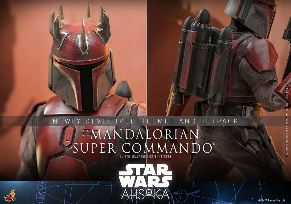 Star Wars: The Mandalorian Figurina de acțiune 1/6 Mandalorian Super Commando 31 cm poza produsului