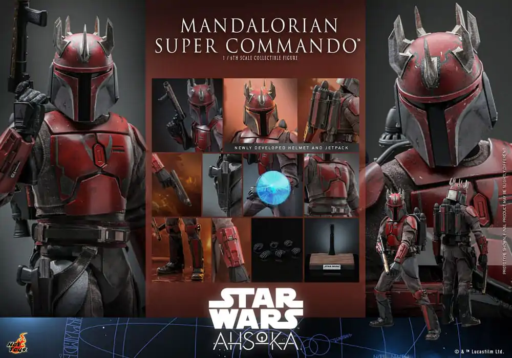 Star Wars: The Mandalorian Figurina de acțiune 1/6 Mandalorian Super Commando 31 cm poza produsului