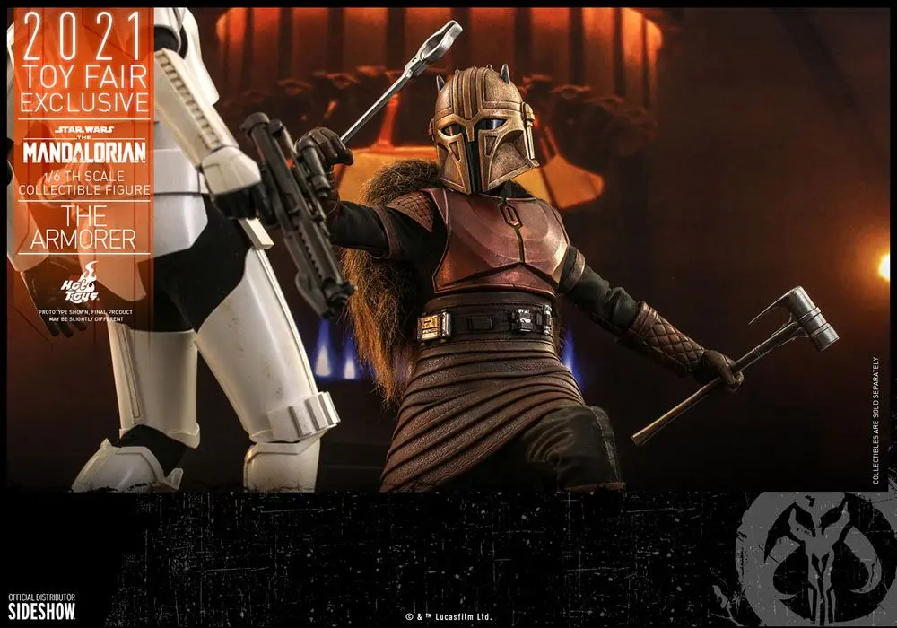 Star Wars The Mandalorian Figurina de actiune 1/6 The Armorer 2021 Toy Fair Exclusive 29 cm poza produsului