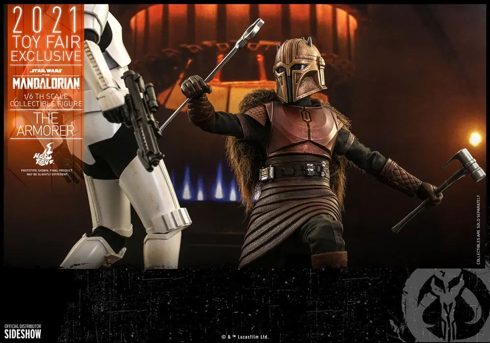 Star Wars The Mandalorian Figurina de actiune 1/6 The Armorer 2021 Toy Fair Exclusive 29 cm poza produsului